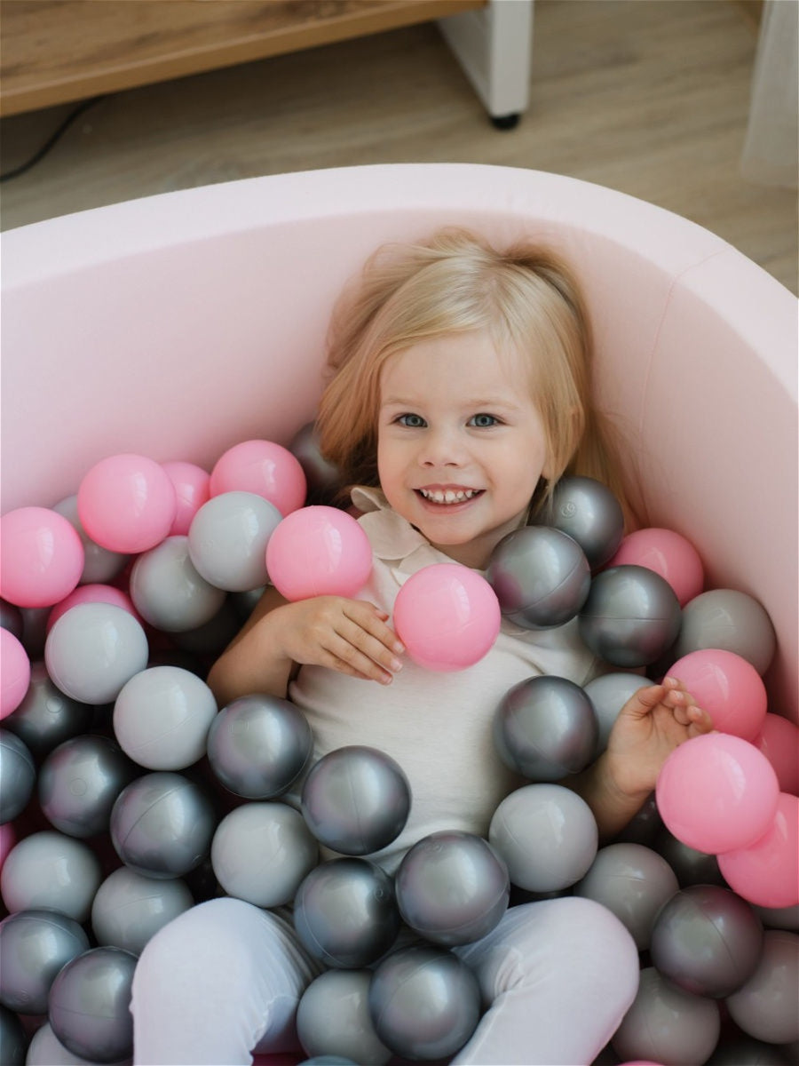 50 Balls " Grey Metallic" Ball Pit Balls Plastic Balls Grey Balls