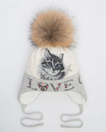 Load image into Gallery viewer, Pom Pom  Beanie/ Winter hat with pompom &quot; Katty&quot;
