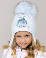 Load image into Gallery viewer, Pom Pom Beanie/ Winter hat for girls
