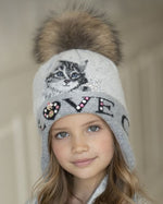 Charger l&#39;image dans la galerie, Pom Pom  Beanie/ Winter hat with pompom &quot; Katty&quot;
