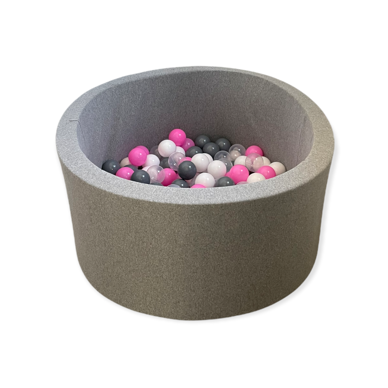 Grey and pink ball pit on sale