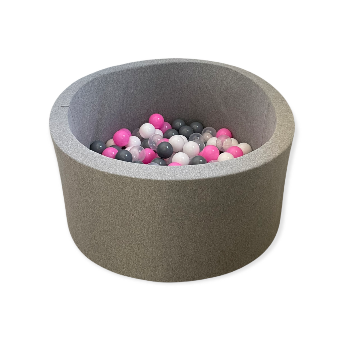 Grey and pink ball top pit