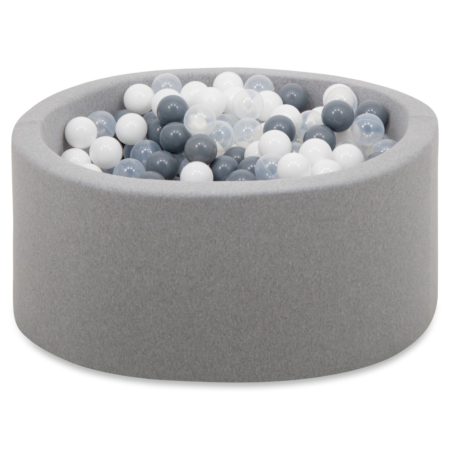 Boomboleo Foam Ball Pit Set With 200 Balls Clear Grey